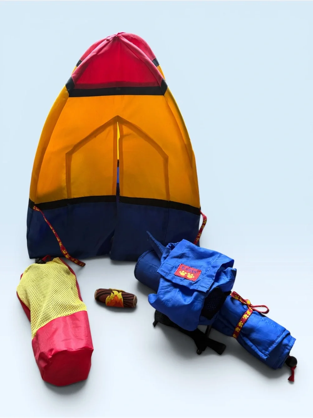 Vintage Build-A-Bear Workshop Camping Set Featuring a 17-inch Tall Tent